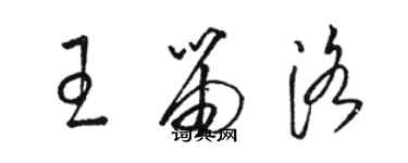 駱恆光王笛洛草書個性簽名怎么寫