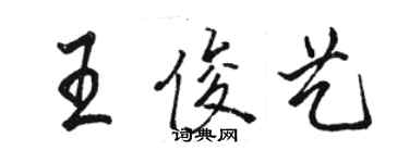 駱恆光王俊藝行書個性簽名怎么寫