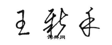 駱恆光王新禾草書個性簽名怎么寫