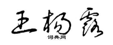 曾慶福王楊露草書個性簽名怎么寫