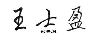 駱恆光王士盈行書個性簽名怎么寫