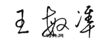 駱恆光王敏準草書個性簽名怎么寫