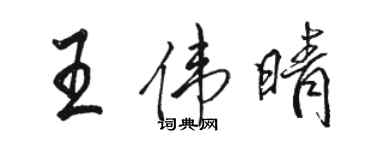 駱恆光王偉晴行書個性簽名怎么寫