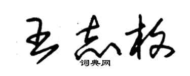 朱錫榮王志枚草書個性簽名怎么寫