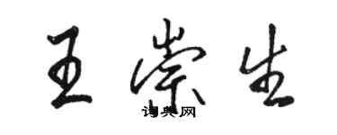 駱恆光王崇生行書個性簽名怎么寫