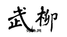 翁闓運武柳楷書個性簽名怎么寫