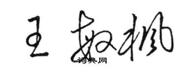 駱恆光王敏楓草書個性簽名怎么寫