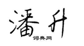 王正良潘升行書個性簽名怎么寫