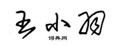 朱錫榮王小羽草書個性簽名怎么寫
