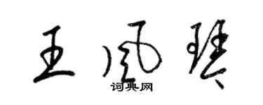 梁錦英王風琴草書個性簽名怎么寫