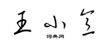 梁錦英王小意草書個性簽名怎么寫