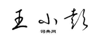 梁錦英王小彭草書個性簽名怎么寫