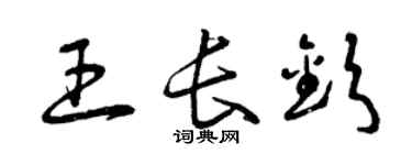 曾慶福王長欽草書個性簽名怎么寫