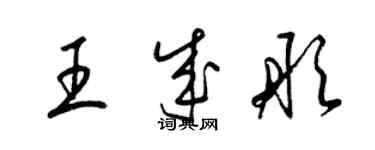 梁錦英王成彤草書個性簽名怎么寫