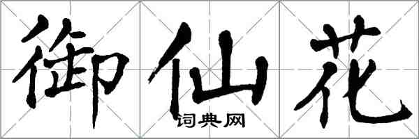 翁闓運御仙花楷書怎么寫