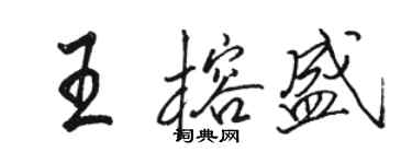 駱恆光王榕盛行書個性簽名怎么寫