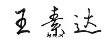 駱恆光王素達行書個性簽名怎么寫