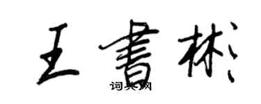 王正良王書彬行書個性簽名怎么寫