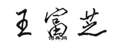 駱恆光王富芝行書個性簽名怎么寫