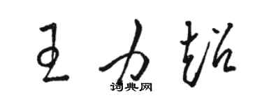 駱恆光王力超草書個性簽名怎么寫