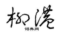 曾慶福柳港草書個性簽名怎么寫