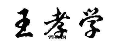 胡問遂王孝學行書個性簽名怎么寫