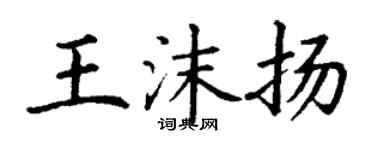 丁謙王沫揚楷書個性簽名怎么寫