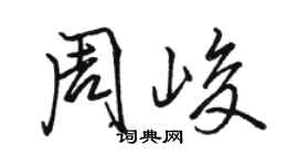 駱恆光周峻行書個性簽名怎么寫
