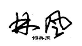 朱錫榮林風草書個性簽名怎么寫