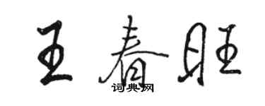 駱恆光王春旺行書個性簽名怎么寫