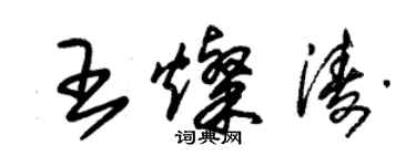 朱錫榮王燦濤草書個性簽名怎么寫