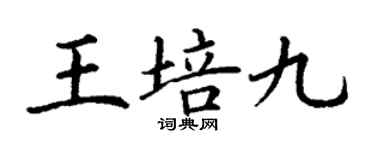 丁謙王培九楷書個性簽名怎么寫
