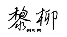 王正良黎柳行書個性簽名怎么寫