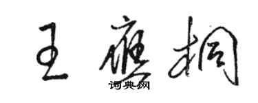 駱恆光王應桐草書個性簽名怎么寫