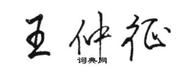 駱恆光王仲征行書個性簽名怎么寫