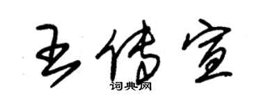 朱錫榮王傳宣草書個性簽名怎么寫