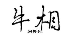 曾慶福牛相行書個性簽名怎么寫