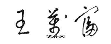 駱恆光王萬富草書個性簽名怎么寫