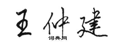 駱恆光王仲建行書個性簽名怎么寫