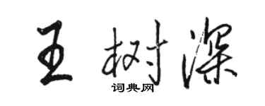 駱恆光王樹深行書個性簽名怎么寫