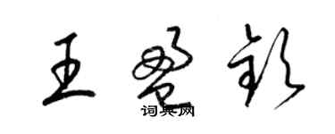 梁錦英王盈欽草書個性簽名怎么寫