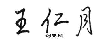 駱恆光王仁月行書個性簽名怎么寫