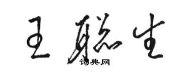 駱恆光王聰生草書個性簽名怎么寫