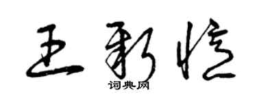 曾慶福王新憶草書個性簽名怎么寫