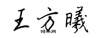 王正良王方曦行書個性簽名怎么寫