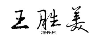 曾慶福王勝美行書個性簽名怎么寫