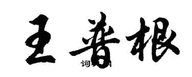 胡問遂王普根行書個性簽名怎么寫