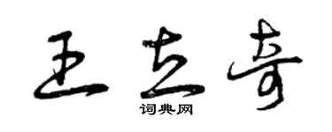 曾慶福王立奇草書個性簽名怎么寫