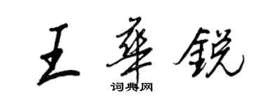 王正良王華銳行書個性簽名怎么寫