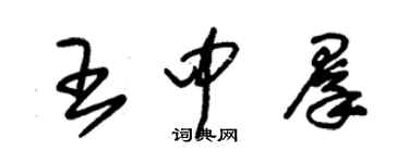 朱錫榮王中群草書個性簽名怎么寫